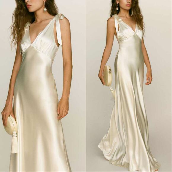 New Reformation Pernille Silk Dress - Picture 1 of 6